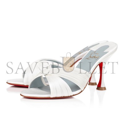 CHRISTIAN LOUBOUTIN NICOL IS BACK 85 MM MULES-CREPE SATIN-OFF WHITE-WOMEN 3200239WH19