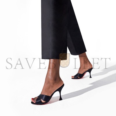 CHRISTIAN LOUBOUTIN NICOL IS BACK 85 MM MULES-CREPE SATIN-BLACK-WOMEN 3200239BK01