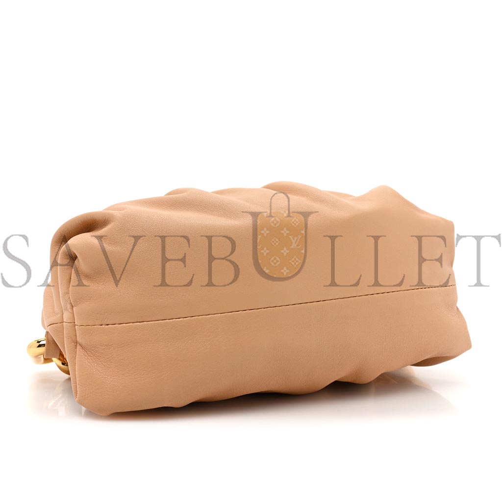 BOTTEGA VENETA CALFSKIN TEEN CHAIN POUCH ALMOND (25*13*10cm)