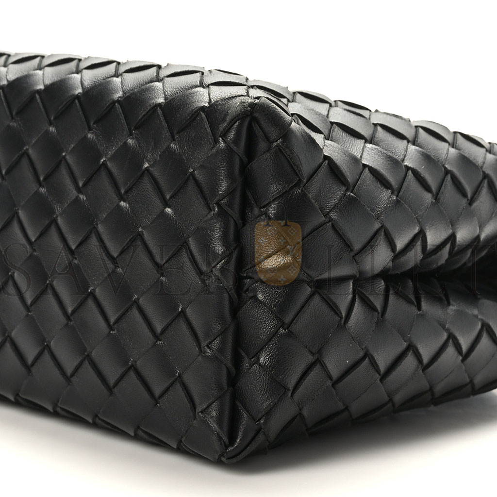 BOTTEGA VENETA NAPPA INTRECCIATO MEDIUM ANDIAMO SHOULDER BAG BLACK (32*25*11cm)