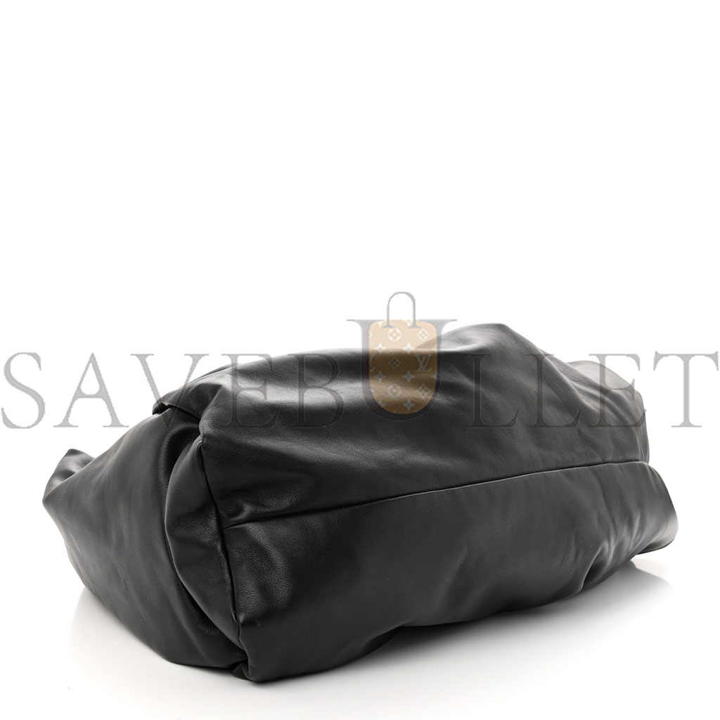 BOTTEGA VENETA SMOOTH BUTTER CALFSKIN LARGE THE SHOULDER POUCH BLACK (52*30*14cm)