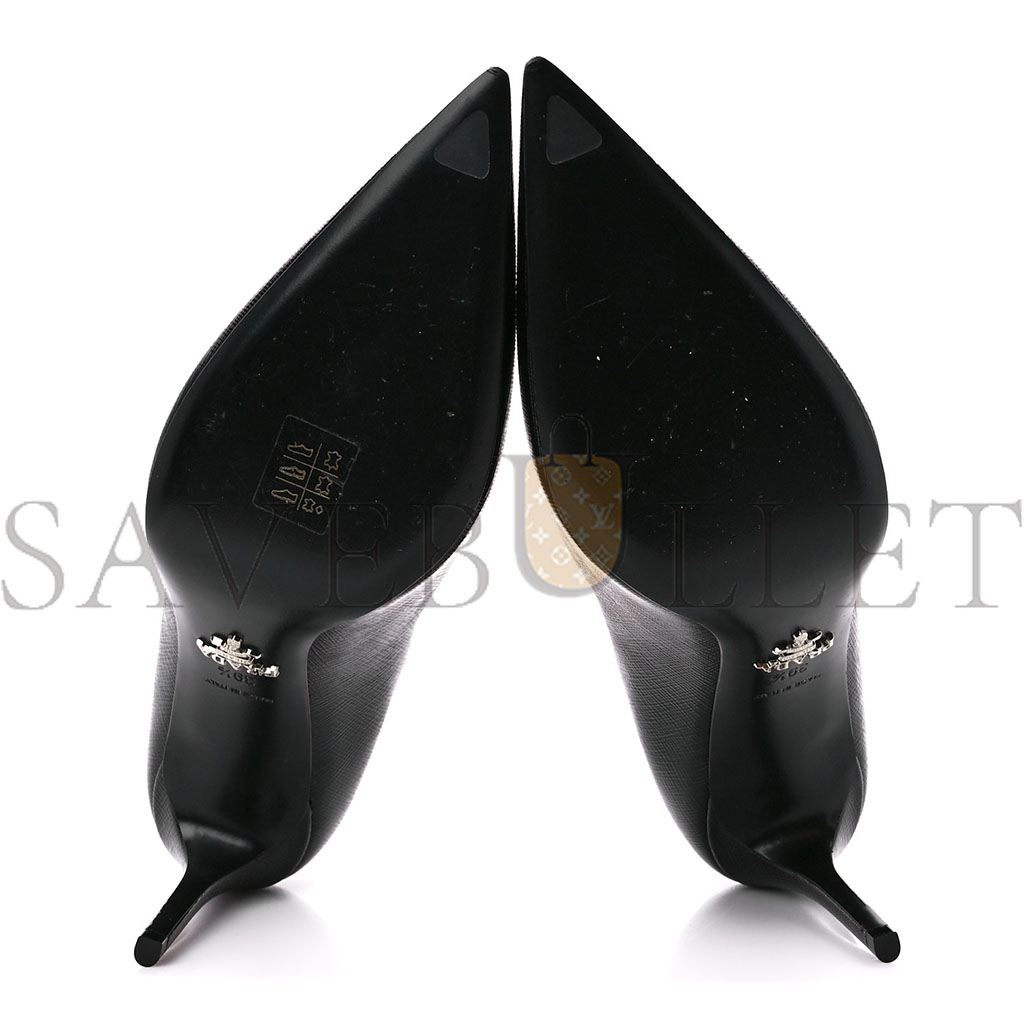 PRADA SAFFIANO VERNICE PUMPS 39.5 BLACK PRADA SAFFIANO VERNICE PUMPS 39.5 BLACK