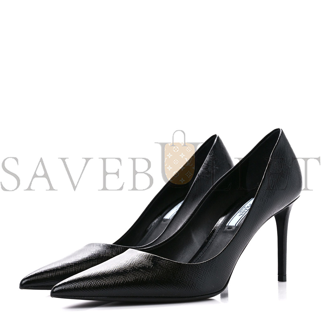 PRADA SAFFIANO VERNICE PUMPS 39.5 BLACK PRADA SAFFIANO VERNICE PUMPS 39.5 BLACK