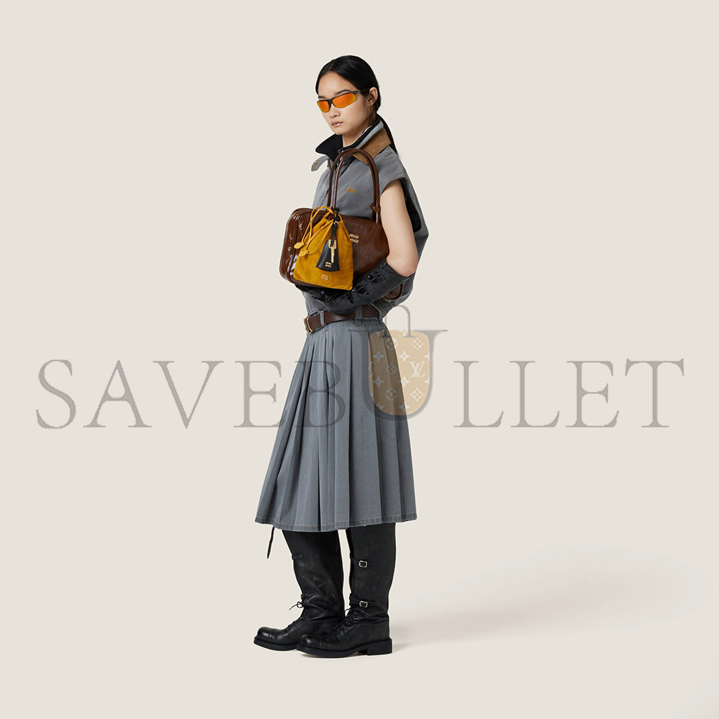 MIU MIU BEAU NAPLAK PATENT LEATHER BAG 5BB117 (34*23*10cm) MIU MIU BEAU NAPLAK PATENT LEATHER BAG 5BB117 (34*23*10cm)