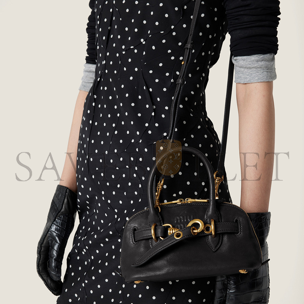 MIU MIU AVENTURE MINI NAPPA LEATHER BAG 5BP090 (21*13.2*8cm) MIU MIU AVENTURE MINI NAPPA LEATHER BAG 5BP090 (21*13.2*8cm)