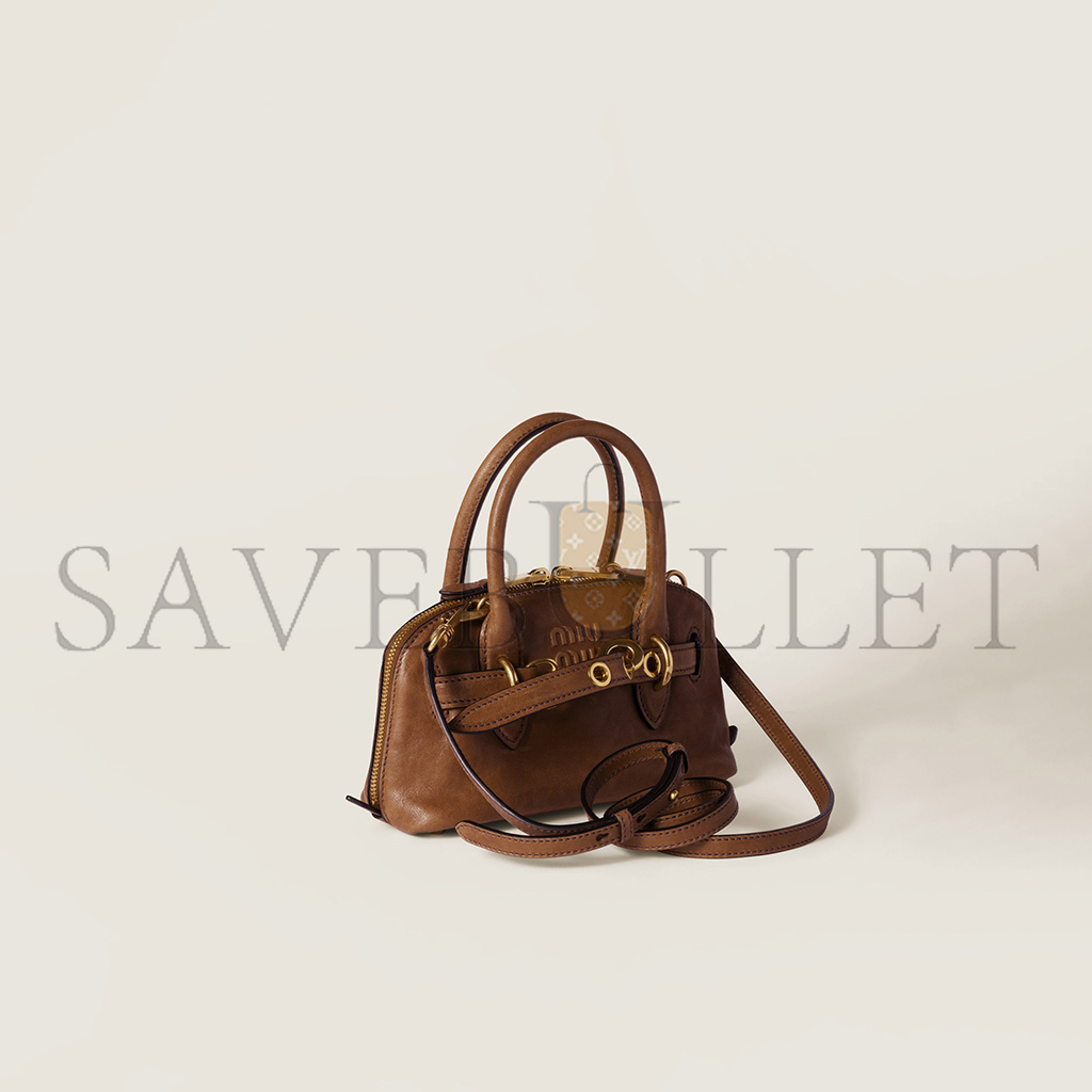 MIU MIU AVENTURE MINI NAPPA LEATHER BAG 5BP090 (21*13.2*8cm) MIU MIU AVENTURE MINI NAPPA LEATHER BAG 5BP090 (21*13.2*8cm)