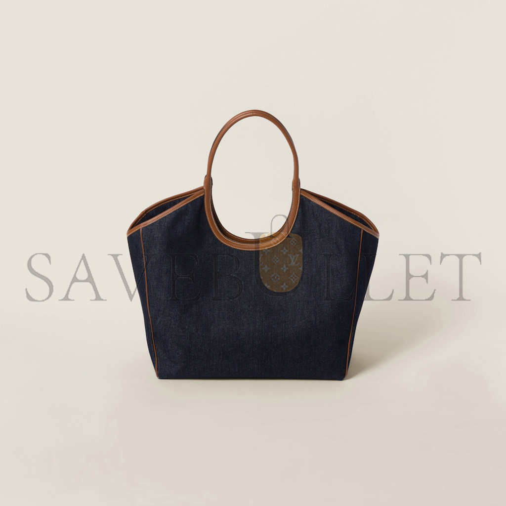 MIU MIU IVY DENIM BAG 5BG286 (28*28*12cm) MIU MIU IVY DENIM BAG 5BG286 (28*28*12cm)
