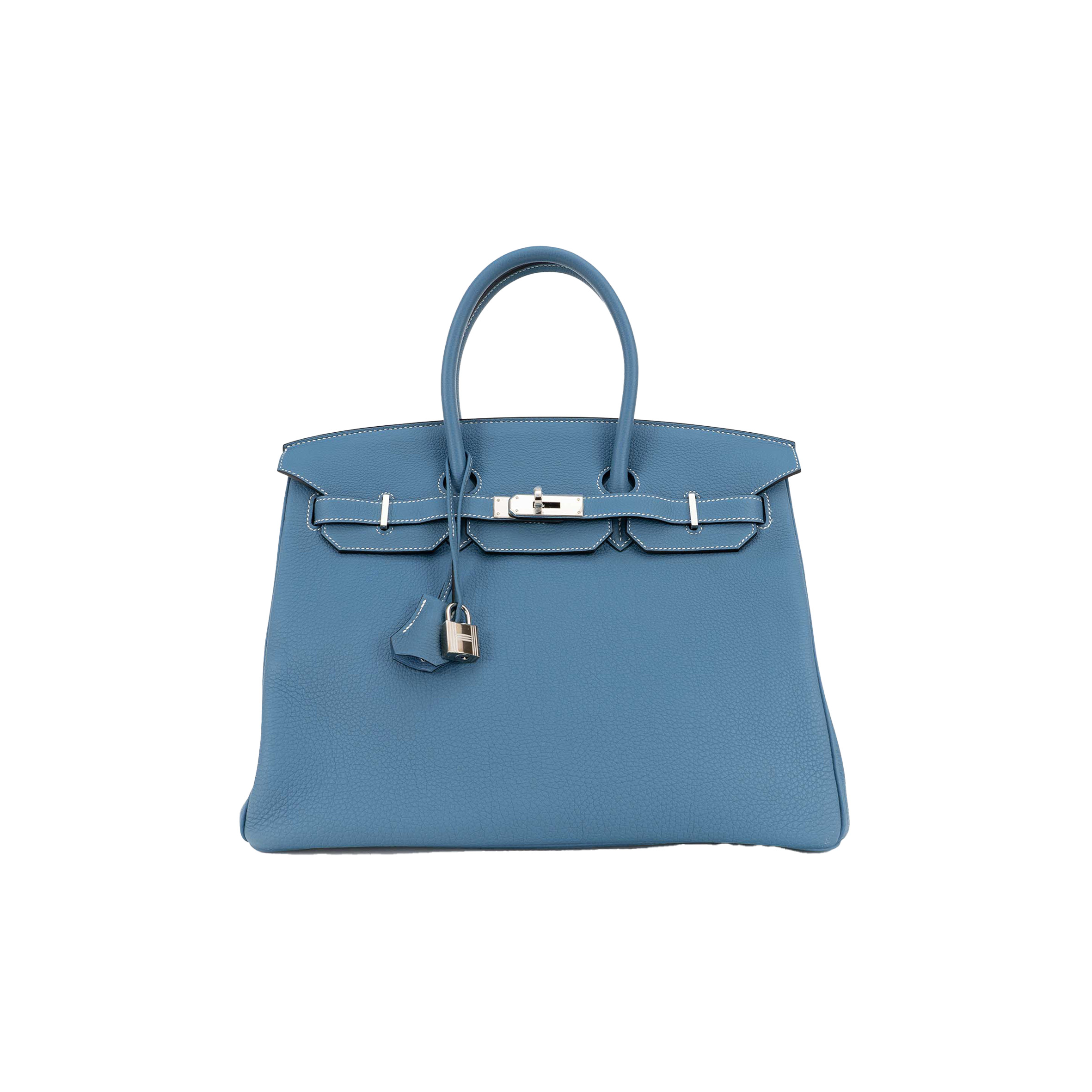 HERMÈS MASTER BIRKIN 35 TOGO BLUE JEAN SILVER BUCKLE BAG H028369CK75 (35*25*19cm)