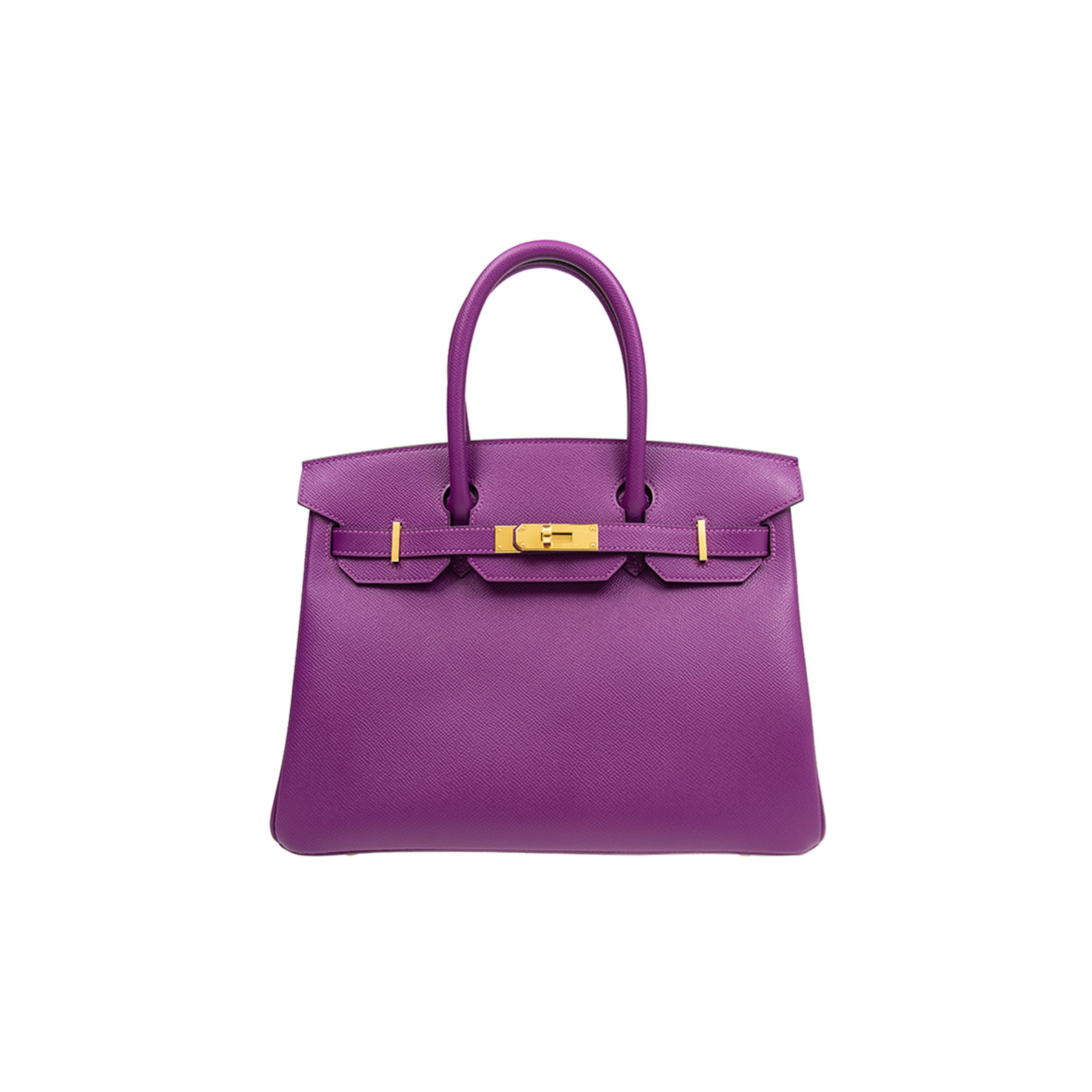 HERMES MASTER BIRKIN 30 TOGO LEATHER ANEMONE PURPLE GOLD BUCKLE BAG BK30P9EPGP (30*23*15cm)