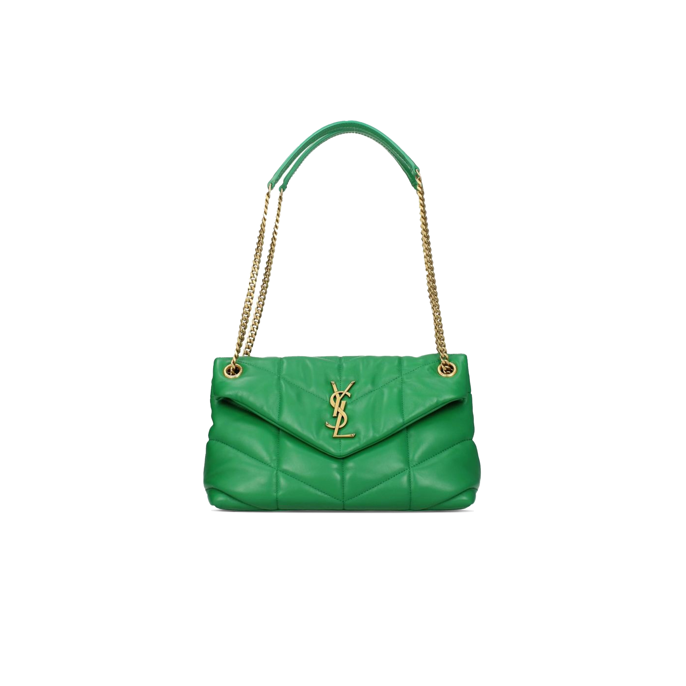 YSL PUFFER SMALL CHAIN BAG IN QUILTED LAMBSKIN 5774761EL073726 (29*17*11cm)