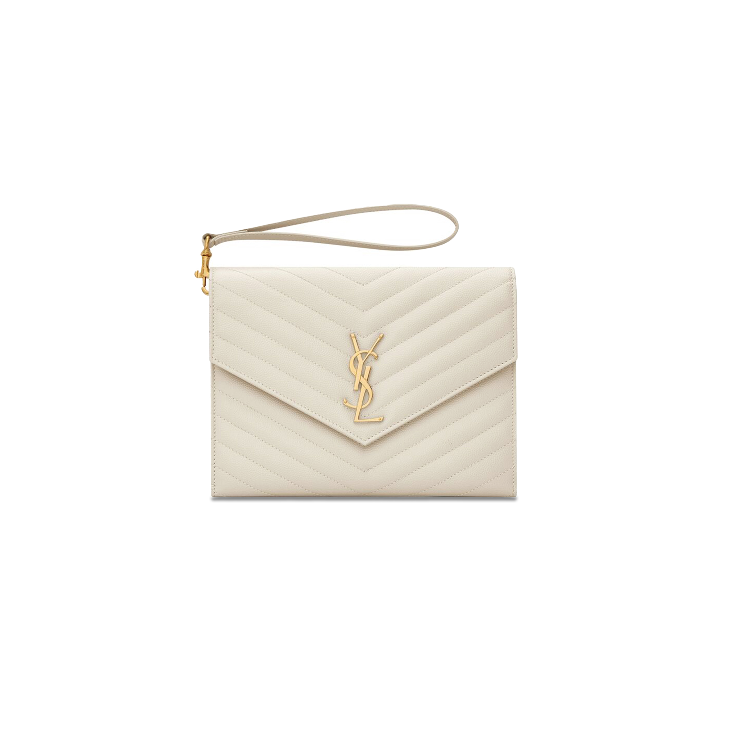 YSL CASSANDRE MATELASSÉ FLAP POUCH IN GRAIN DE POUDRE LEATHER 617662BOW019207 (21*16*3cm) YSL CASSANDRE MATELASSÉ FLAP POUCH IN GRAIN DE POUDRE LEATHER 617662BOW019207 (21*16*3cm)