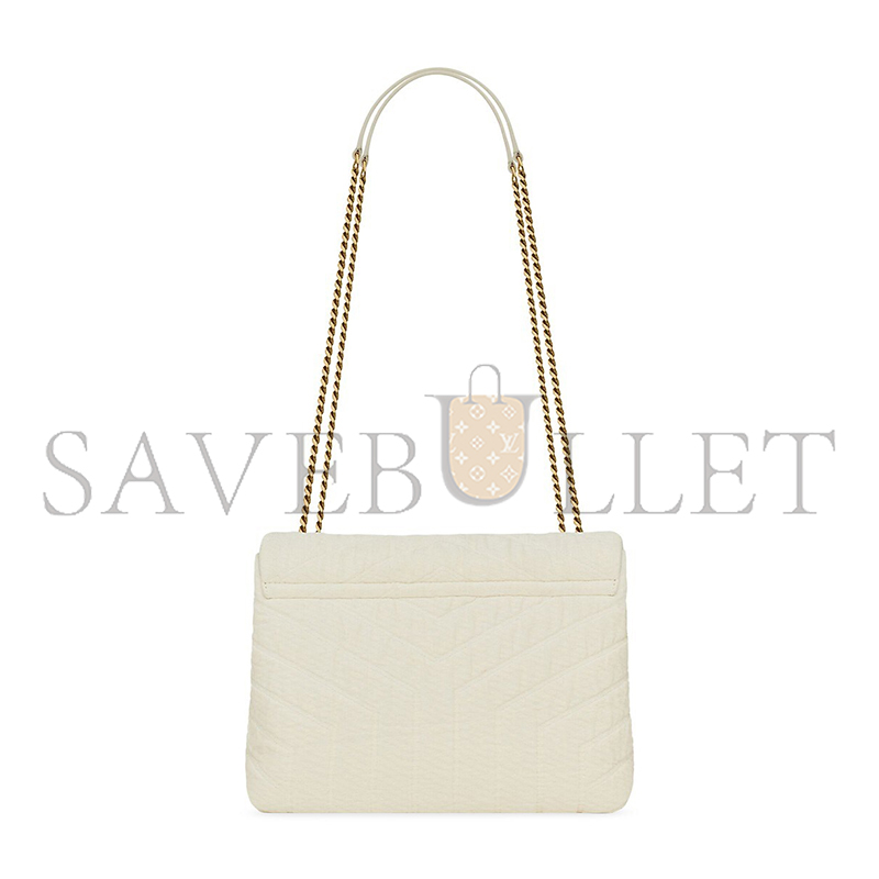 YSL LOULOU SMALL IN QUILTED COTTON 494699FABQ99133 (23*17*9cm)