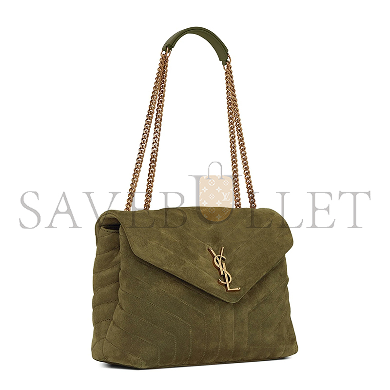 YSL LOULOU MEDIUM IN QUILTED SUEDE 5749461U8673206 (32*22*12cm)