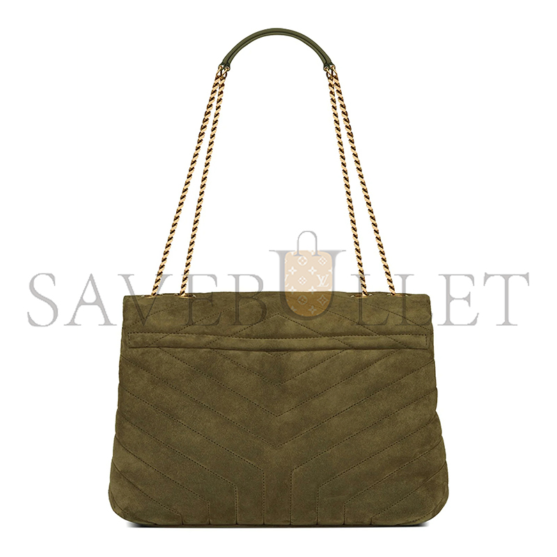 YSL LOULOU MEDIUM IN QUILTED SUEDE 5749461U8673206 (32*22*12cm)
