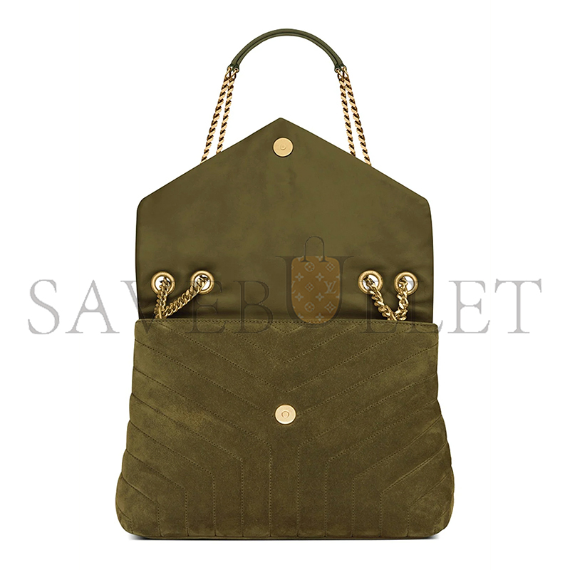 YSL LOULOU MEDIUM IN QUILTED SUEDE 5749461U8673206 (32*22*12cm)