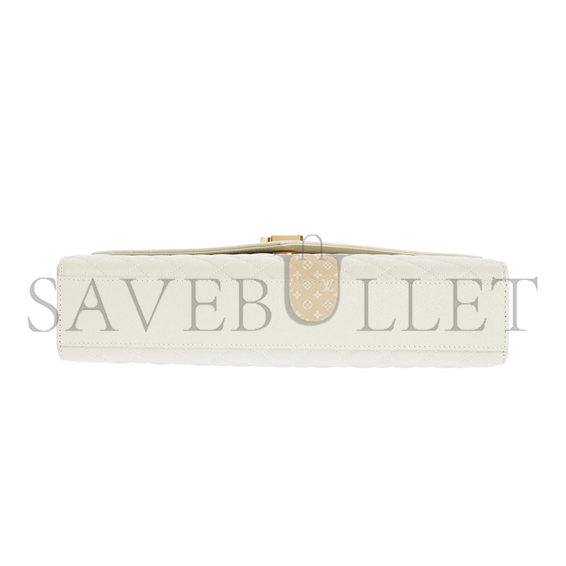 YSL ENVELOPE LARGE IN QUILTED GRAIN DE POUDRE EMBOSSED LEATHER 600166BOW919207 (31*22*7.5cm)