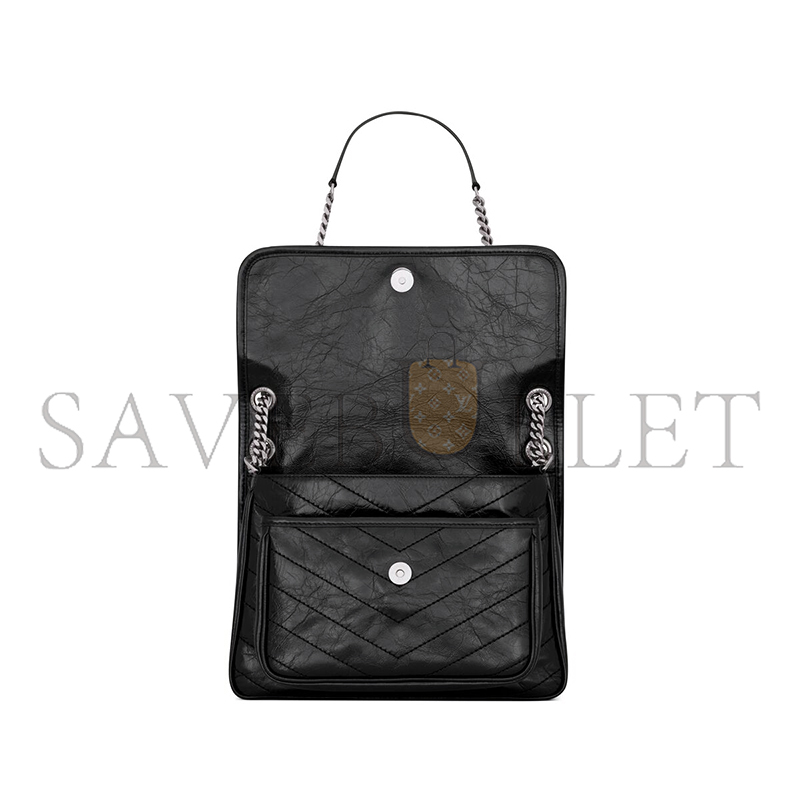 YSL NIKI MEDIUM IN VINTAGE LEATHER 6331580EN041000 (28*20*8.5cm)