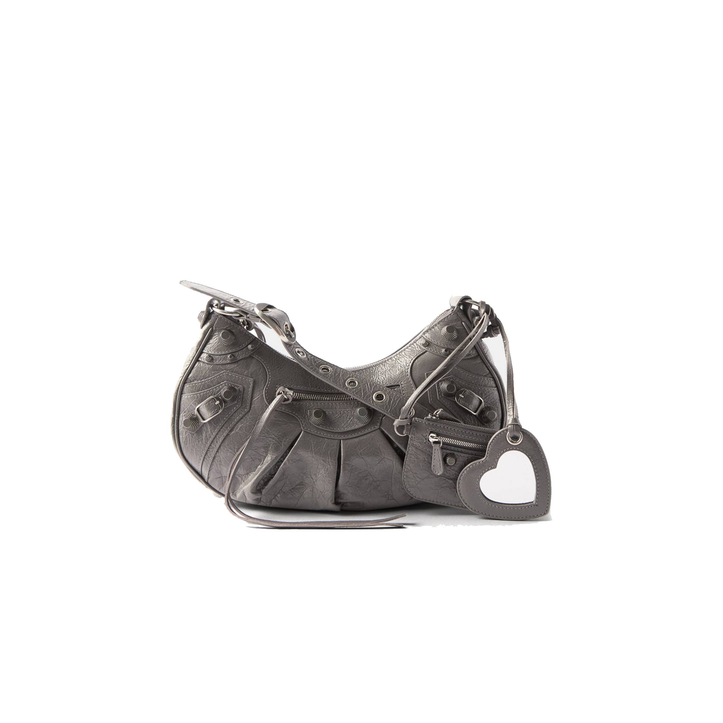 BALENCIAGA GREY CAGOLE S LEATHER SHOULDER BAG MATCHESFASHION US (33*14.7*7.8cm)