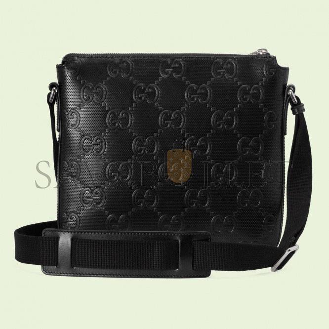 GUCCI GG EMBOSSED SMALL MESSENGER BAG ‎406410 （26*23*3cm）