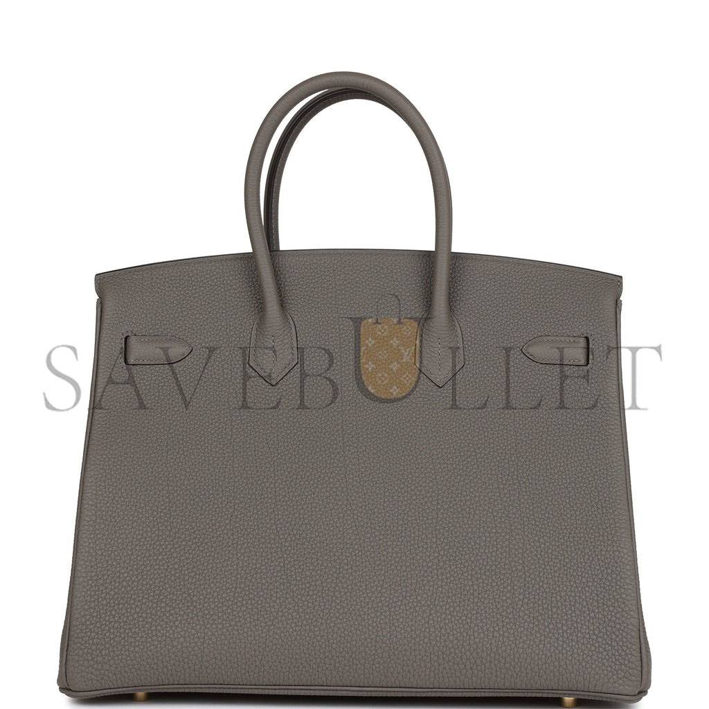 HERMES BIRKIN 35 GRIS MEYER TOGO GOLD HARDWARE 39880414560350 (35cm)