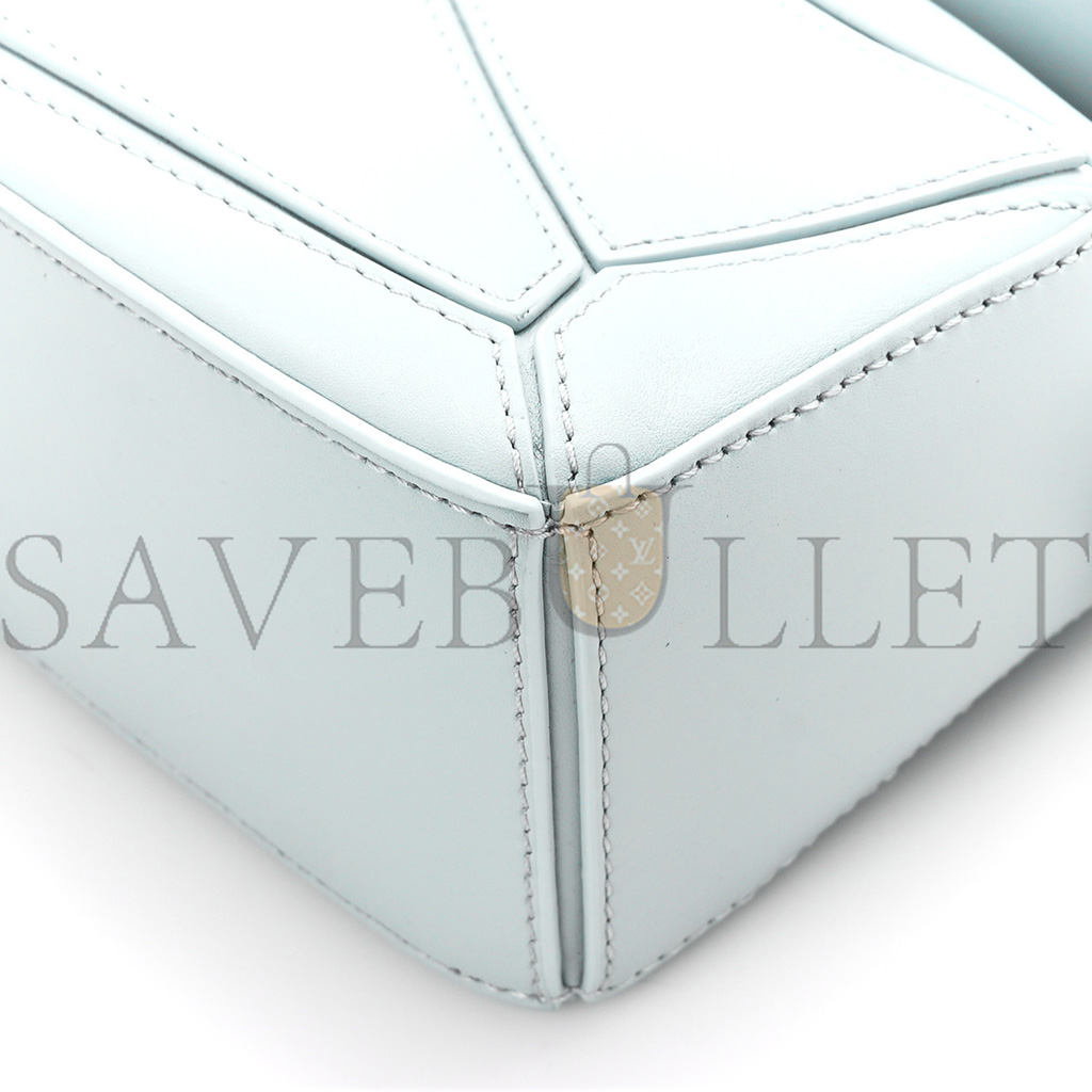 LOEWE CALFSKIN SMALL PUZZLE BAG AQUA (18*12.5*8cm)