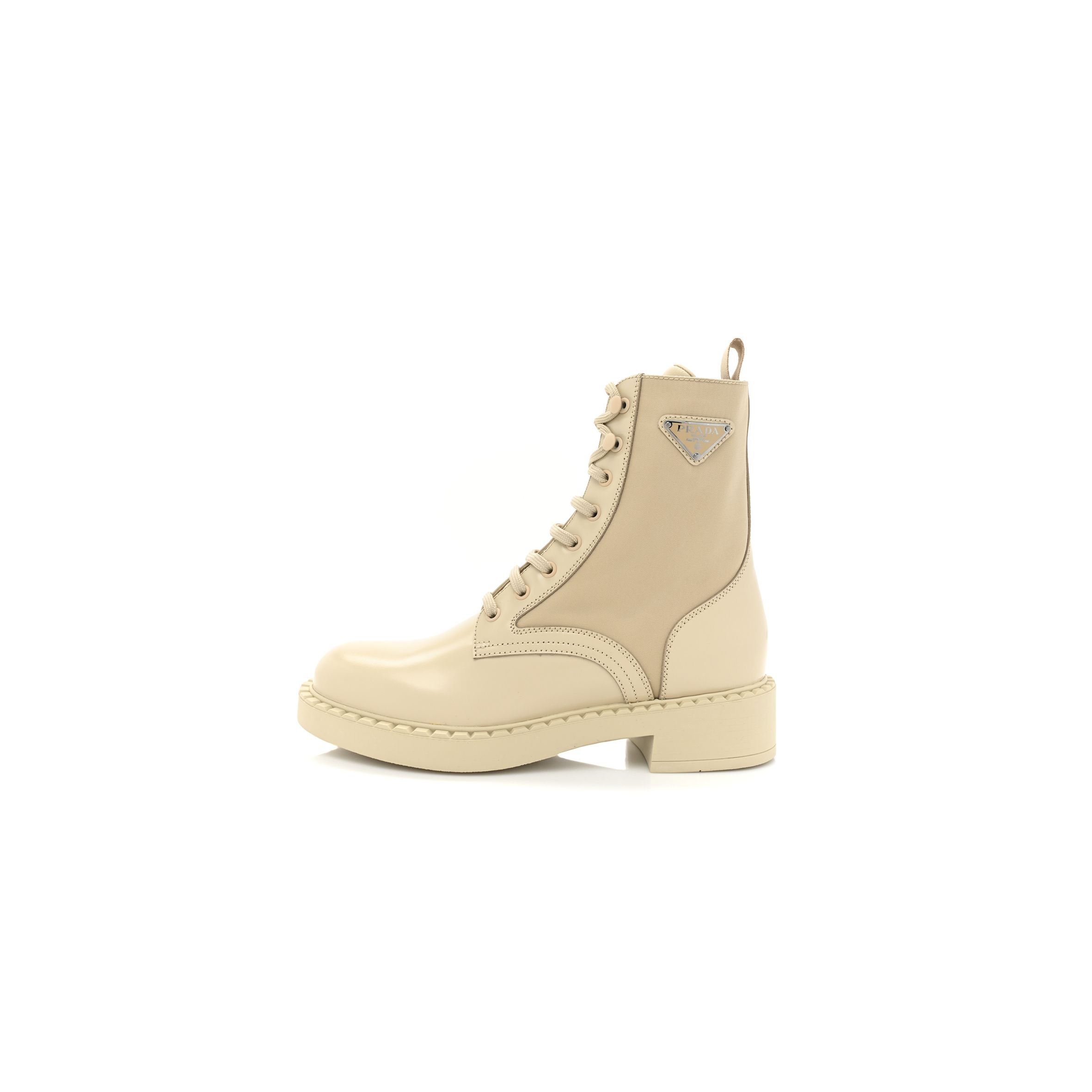 PRADA SPAZZOLATO RE-NYLON METAL TRIANGLE LOGO WOMENS 50MM COMBAT BOOTS 39.5 DESERTO PRADA SPAZZOLATO RE-NYLON METAL TRIANGLE LOGO WOMENS 50MM COMBAT BOOTS 39.5 DESERTO