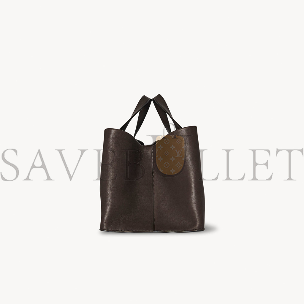 THE ROW IDAHO BAG IN LEATHER DARK BROWN W1593L72DBSHG (35*20*17cm)