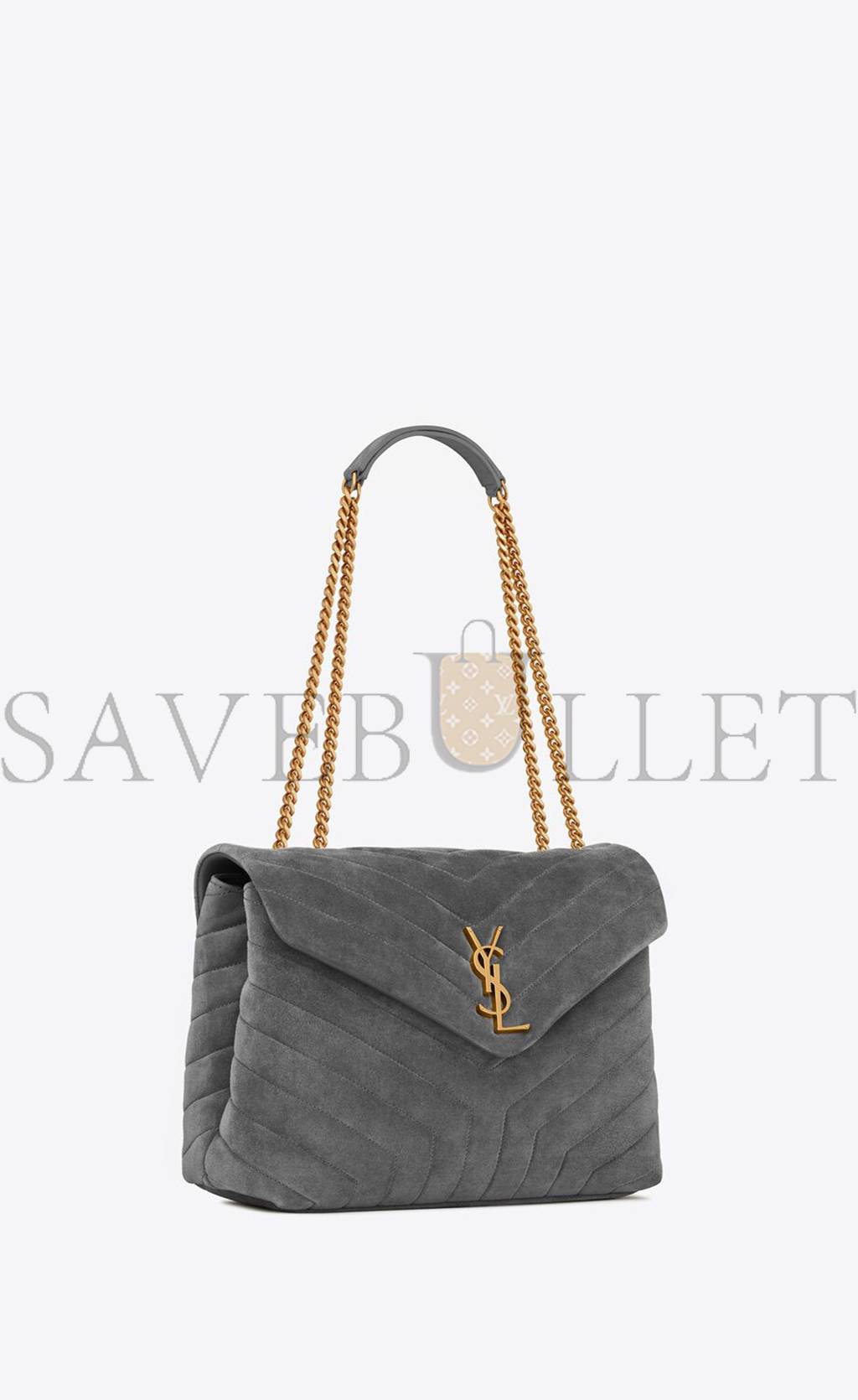 YSL LOULOU MEDIUM CHAIN BAG IN "Y"-QUILTED SUEDE 5749461U8671112 (32*22*12cm) YSL LOULOU MEDIUM CHAIN BAG IN "Y"-QUILTED SUEDE 5749461U8671112 (32*22*12cm)