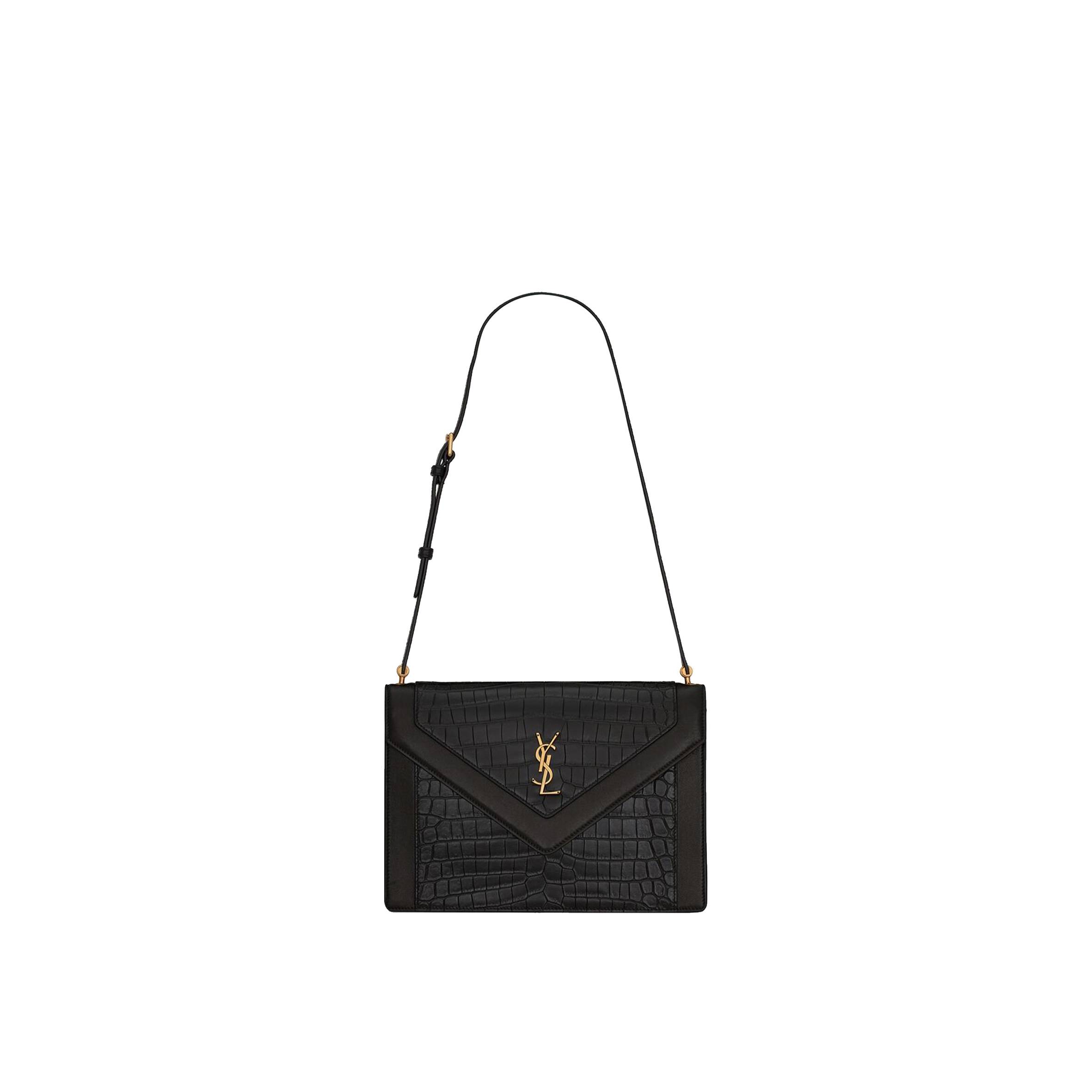 YSL GABY SATCHEL IN CROCODILE-EMBOSSED LACQUERED LEATHER AND LAMBSKIN 695724DZEUW1000 (26*18*5cm) YSL GABY SATCHEL IN CROCODILE-EMBOSSED LACQUERED LEATHER AND LAMBSKIN 695724DZEUW1000 (26*18*5cm)