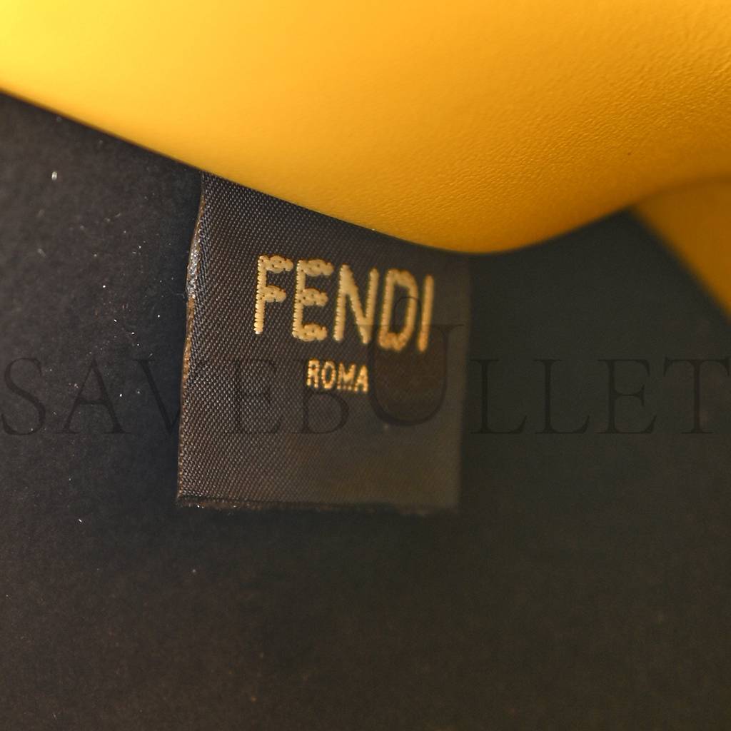 FENDI X SARAH COLEMAN NAPPA FF FISH EYE EMBOSSED MINI PEEKABOO I SEE U SATCHEL MIMOSA (25*20*9cm)